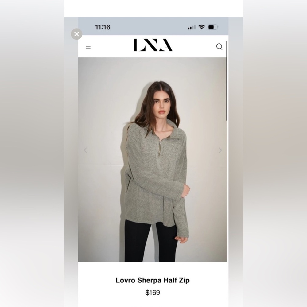 LNA Clothing Lovro Sherpa Half Zip